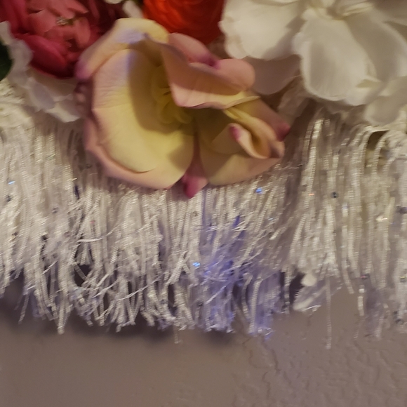 Xsmall handmade bellydance top with flowers - Picture 2 of 5